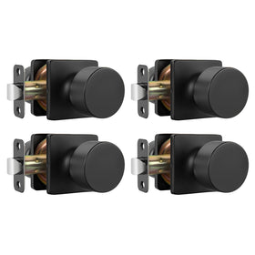 Goldenwarm matte black closet knob front view for interior doors with modern style