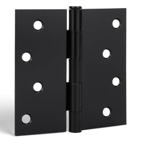 Goldenwarm matte black door hinge 4x4 with square corners for a sturdy door