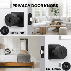 Goldenwarm knob with adjustable backset for 2 3/8 inch or 2 3/4 inch.