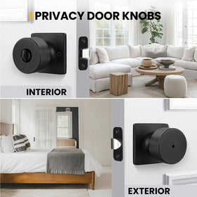 Goldenwarm latch area closeup with turn-button privacy mechanism