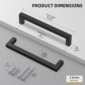Goldenwarm matte black drawer pulls deliver durable stainless steel with a refined finish.