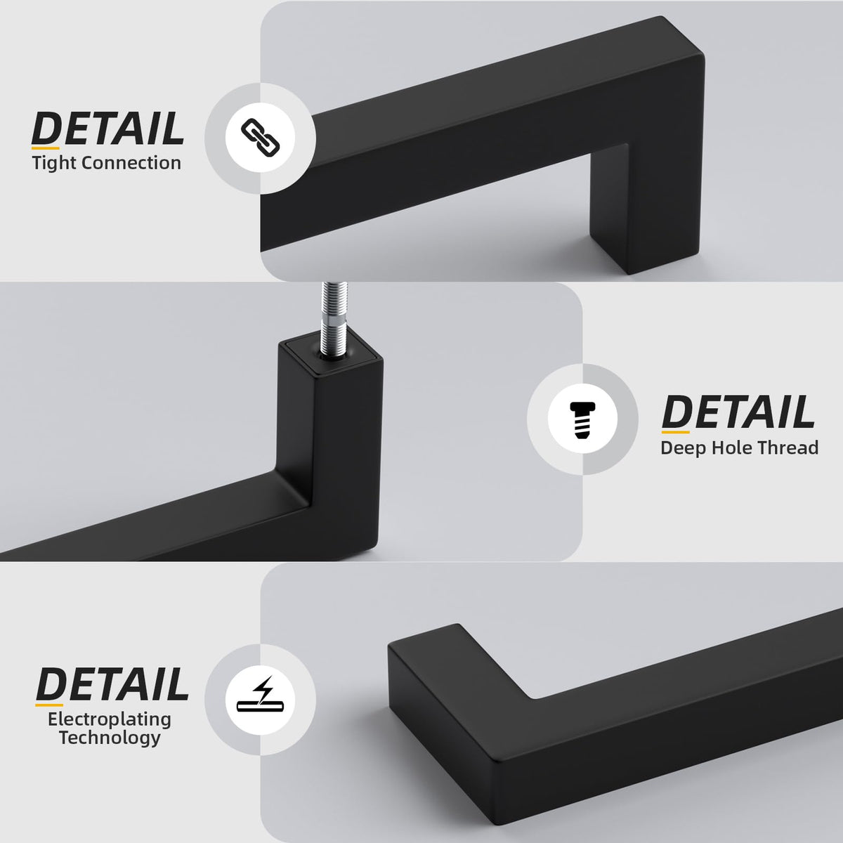 Goldenwarm modern kitchen hardware in matte black for new look