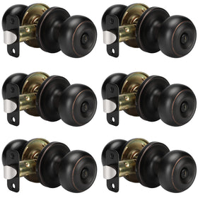 Goldenwarm oil-rubbed bronze interior knob closeup with durable finish.