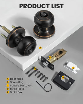 Goldenwarm bronze latch and strike plate included for installation.