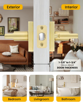 Goldenwarm reversible installation shown for left- or right-handed doors