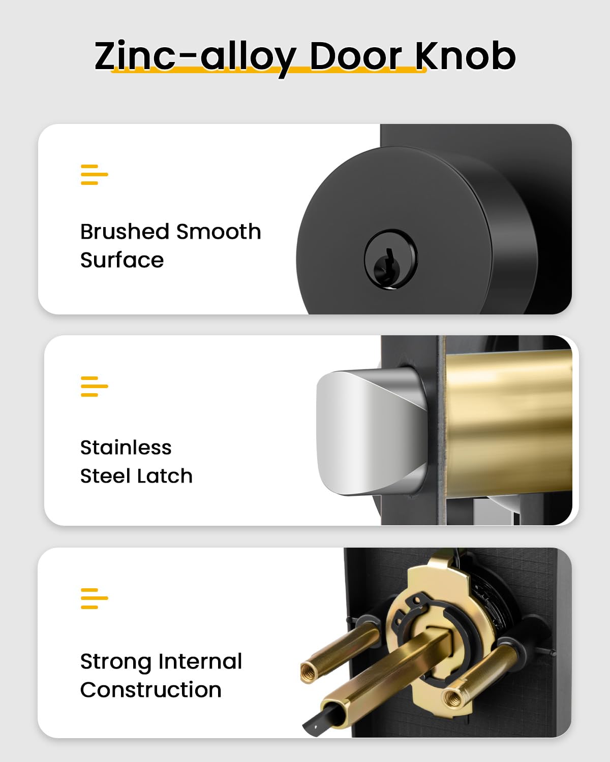 Goldenwarm zinc alloy and stainless steel construction provides durability
