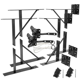 GoldOrcle anti-sag gate kit front view showing sturdy construction for wooden gates.