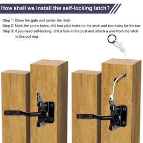 GoldOrcle Anti Sag Gate Kit gate latch included for secure closure.