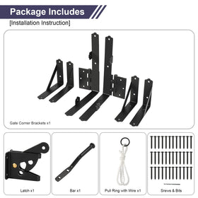 GoldOrcle gate brackets hinges assembly highlights easy mounting and strong support.