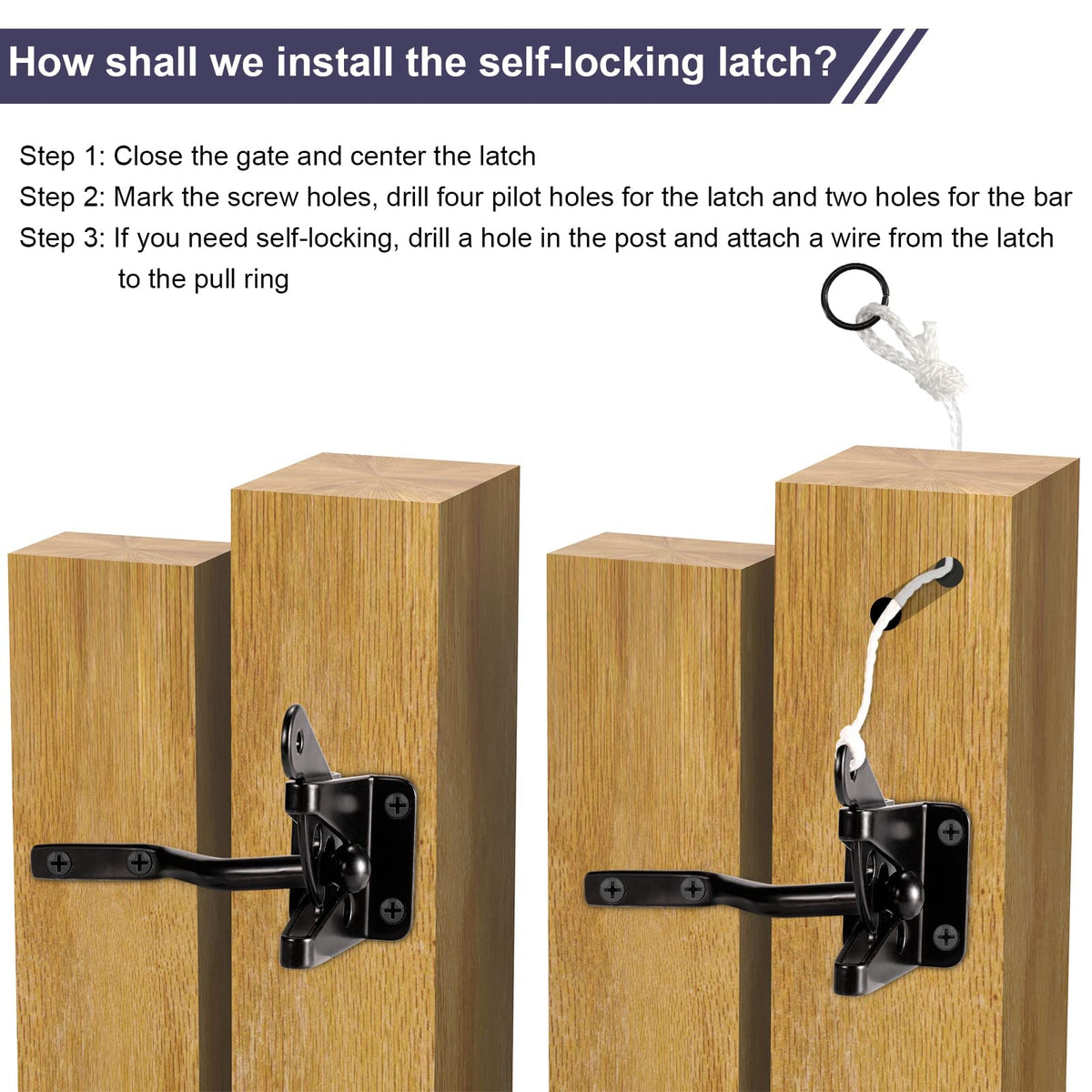 GoldOrcle sag-prevention demo shows brackets keeping gates level over time.