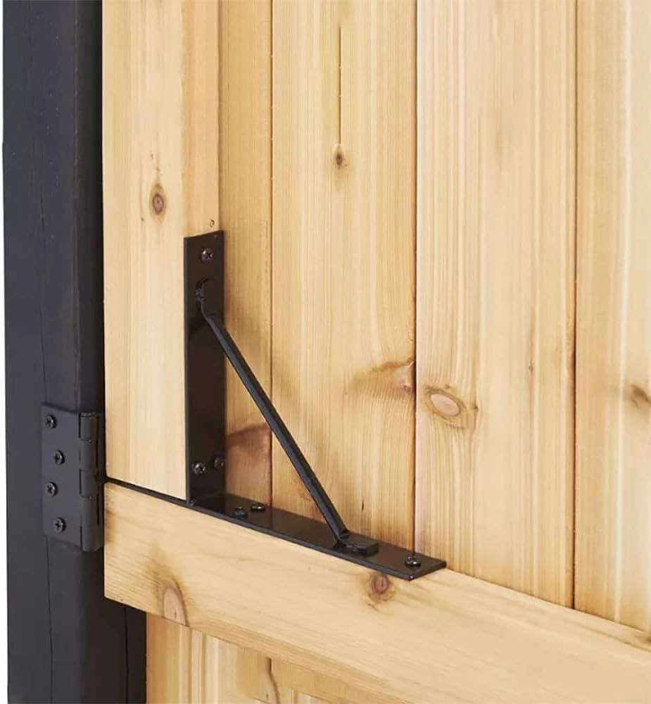 GoldOrcle self-locking gate latch for secure, convenient gate closure.