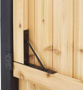 GoldOrcle self-locking gate latch for secure, convenient gate closure.