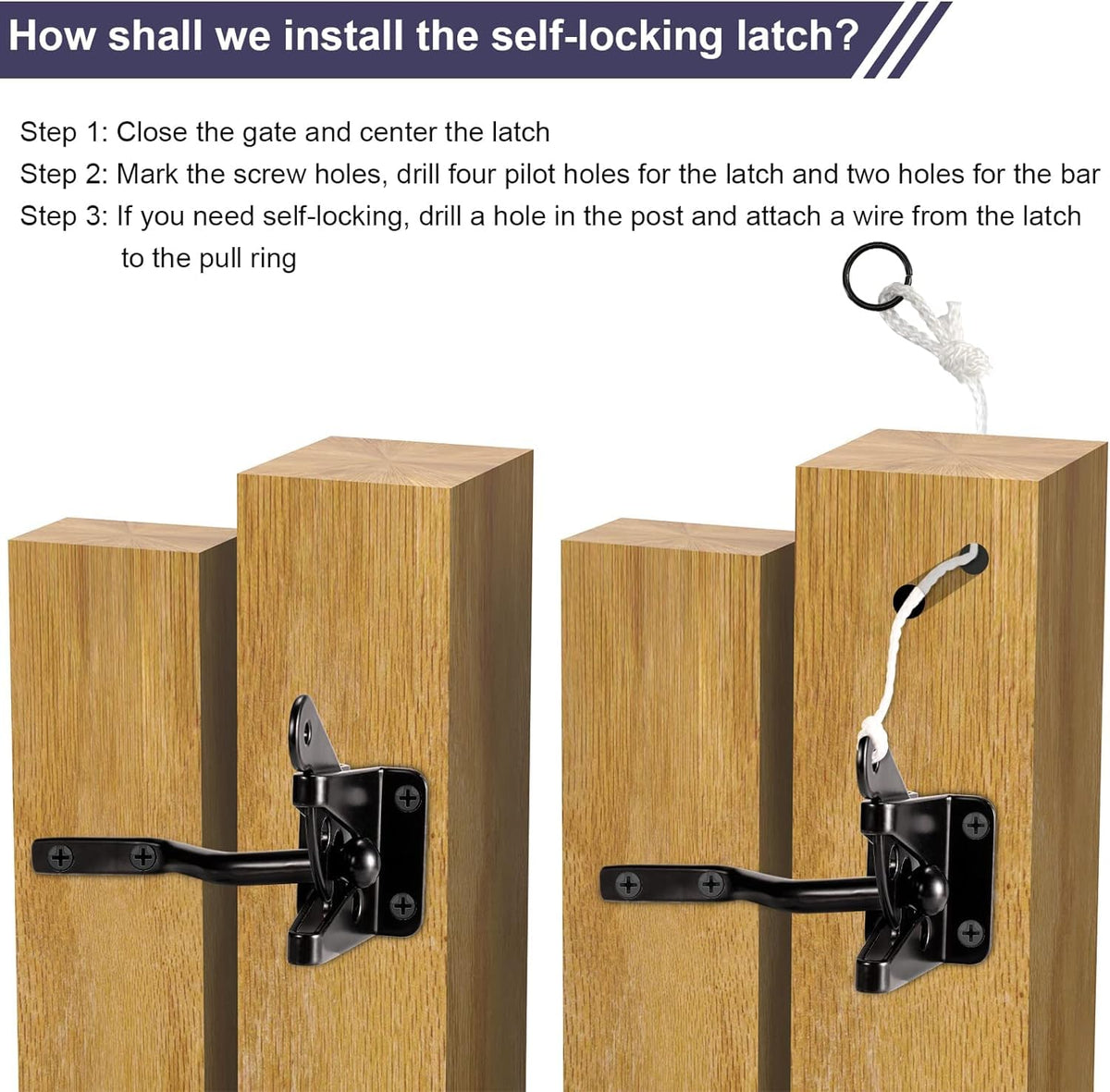GoldOrcle wooden gate sag-prevention setup ideal for fences and decks.