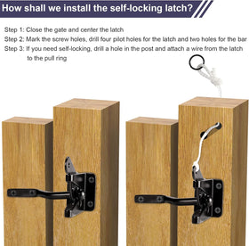 GoldOrcle wooden gate sag-prevention setup ideal for fences and decks.