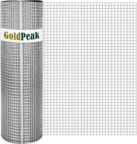 GoldPeak galvanized wire mesh roll ready for outdoor installation.