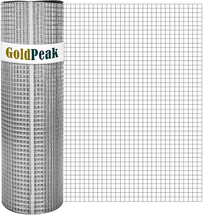 GoldPeak galvanized wire mesh roll ready for outdoor installation.