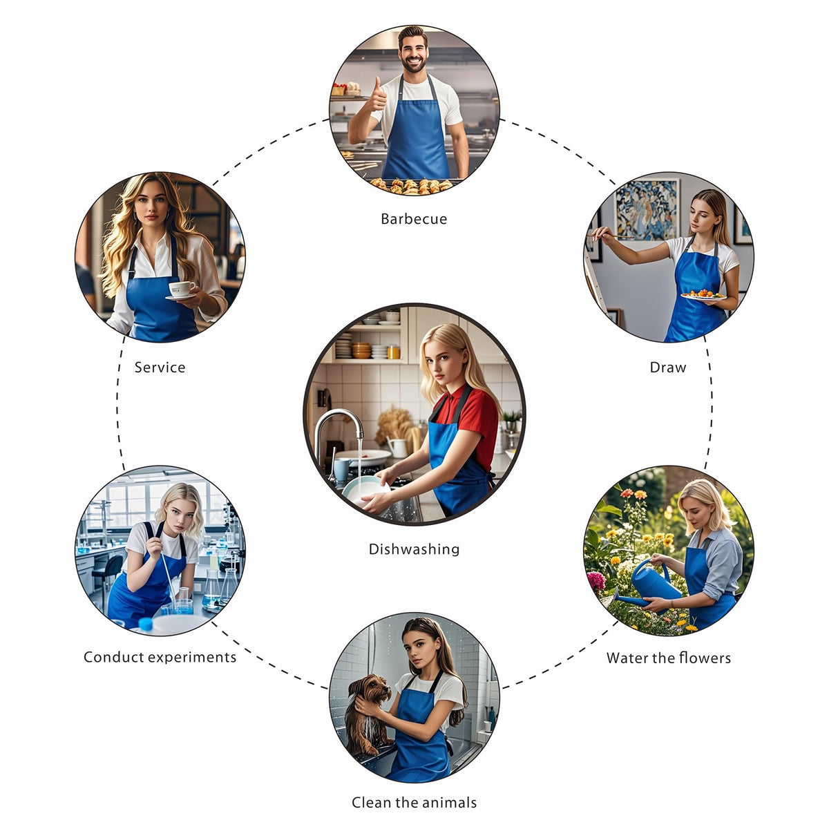 GoldPig apron easy to wipe clean after spills and stains for quick turnover