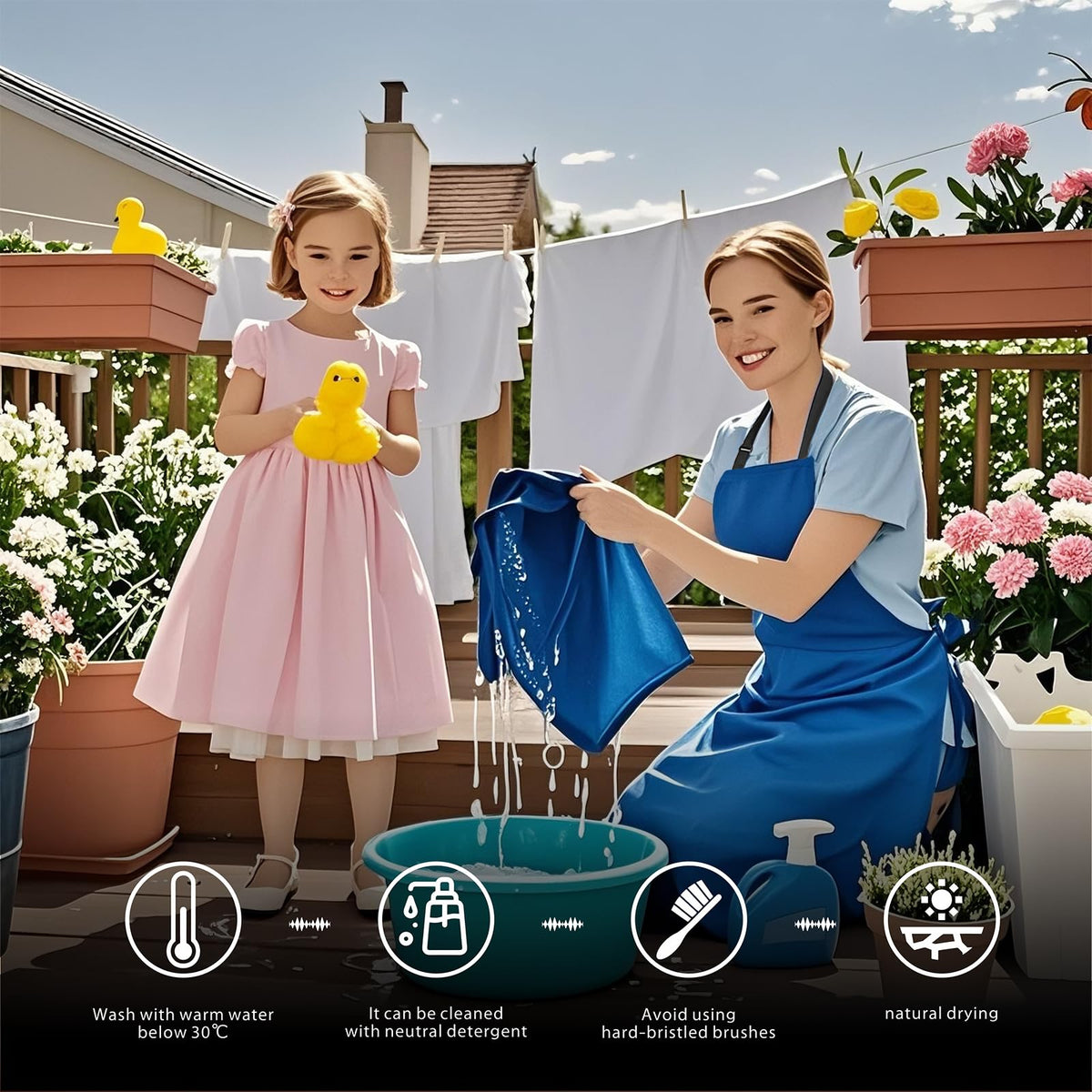 GoldPig gift-ready blue apron set ideal for cooks, craftsmen, and hobbyists