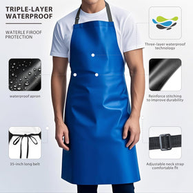 GoldPig heavy-duty apron adjustable strap ensures a comfortable fit during long prep sessions