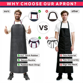 GoldPig thick rubber apron offers chemical-resistant protection for cleaners and hobbyists.