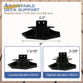 Goldshire pedestal suitable for decks, pathways, and sheds in outdoor spaces