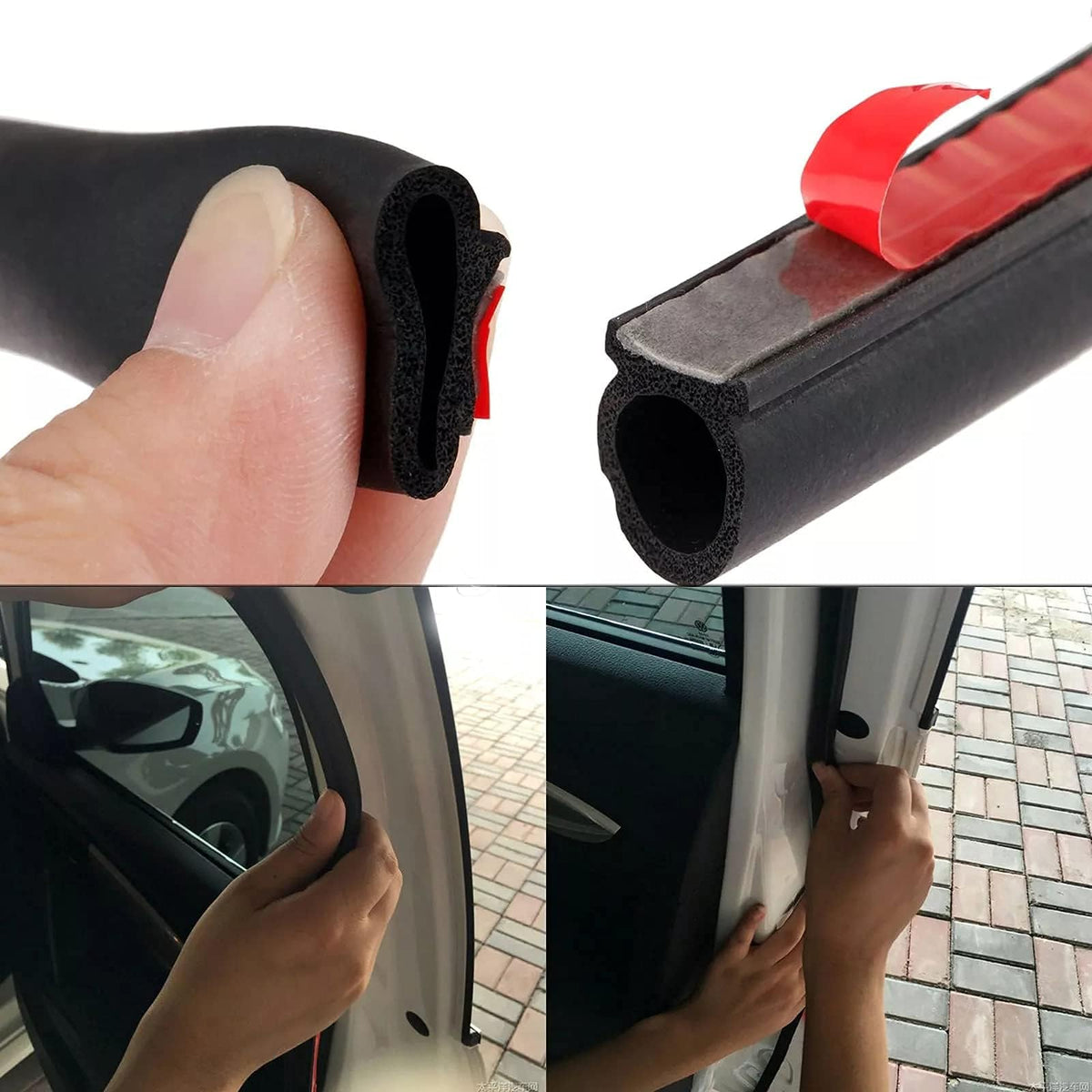 GoldWheel D-Shape door-window application seals drafts and reduces noise.