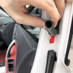 GoldWheel D-Shape weather strip on a window frame reduces wind and dust.
