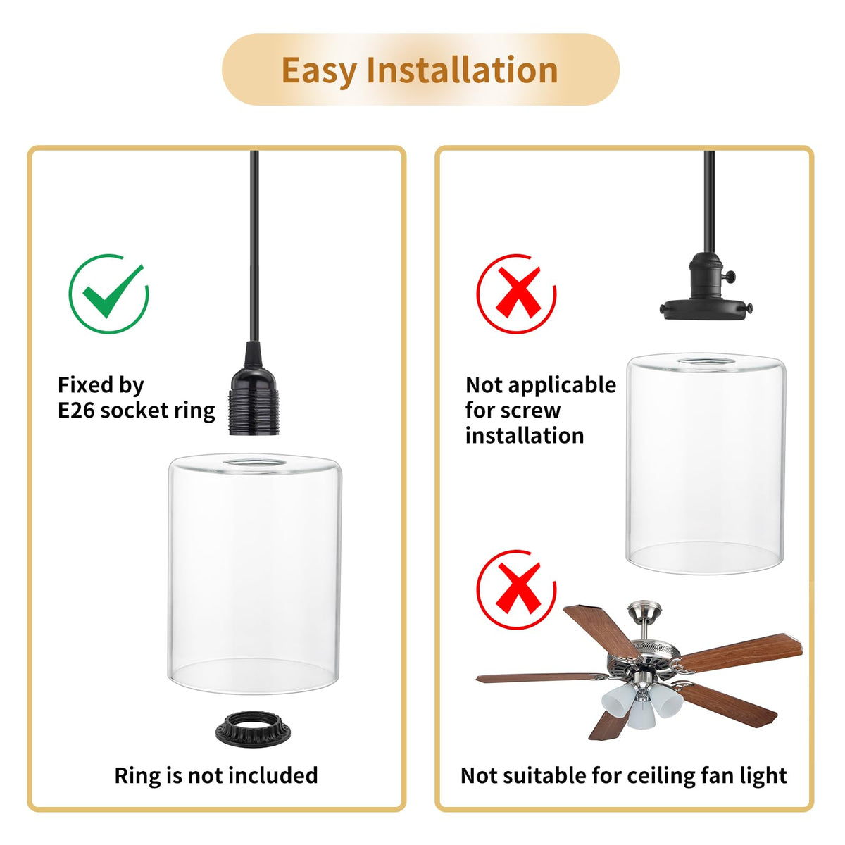Golhom replacement shade for desk lamps and wall sconces