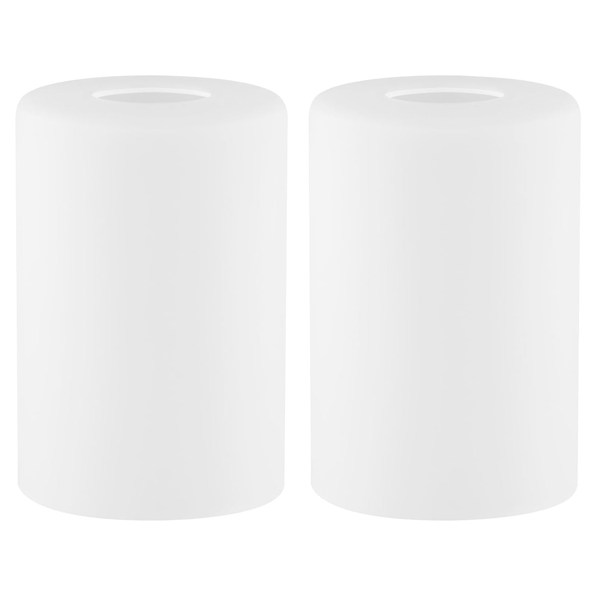 Golhom frosted opal white glass lamp shade 6in diffuses soft light.