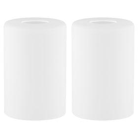 Golhom frosted opal white glass lamp shade 6in diffuses soft light.