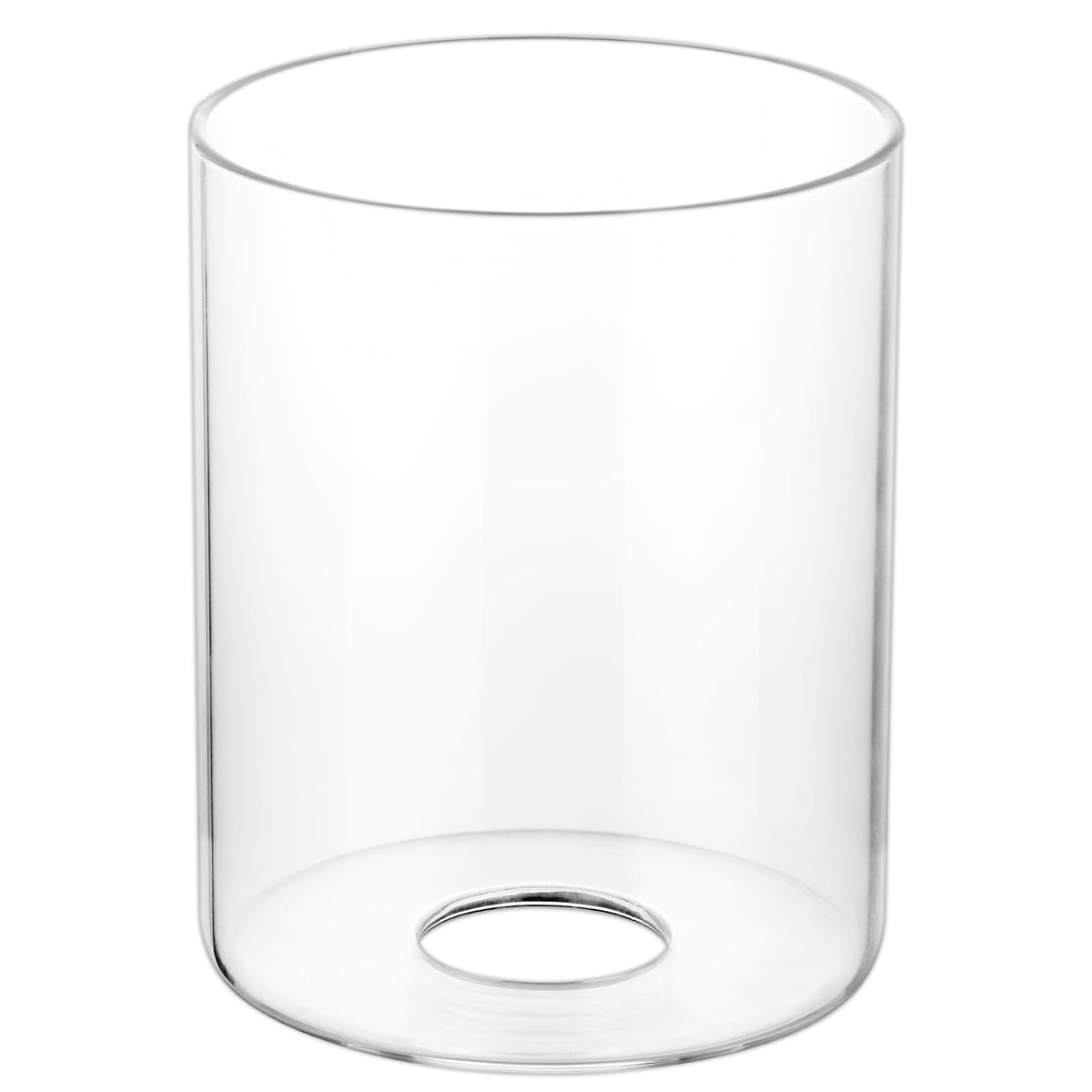 Golhom clear cylinder glass lampshade brightens a desk setup