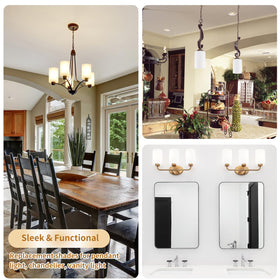Golhom replacement shade fits pendants, chandeliers, and vanities