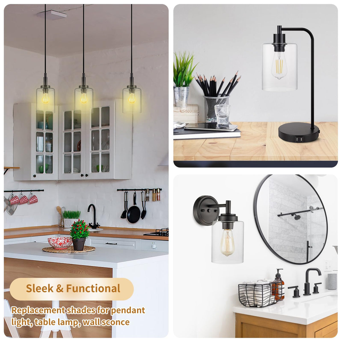 Golhom glass shade suitable for pendant lights and fixtures