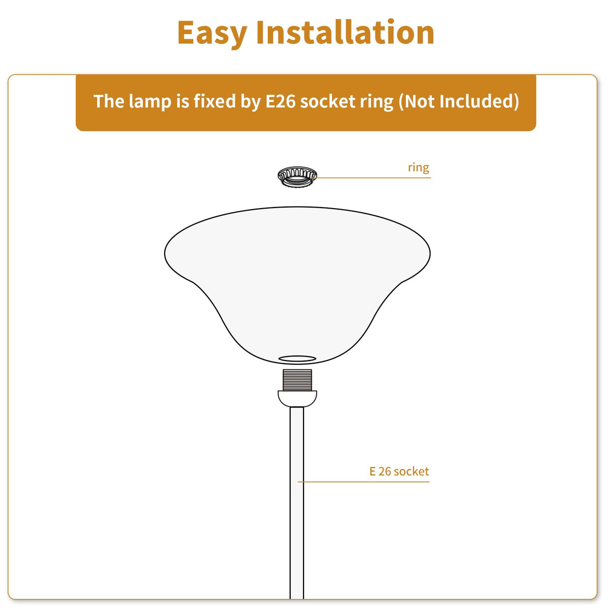 Golhom replacement globe for floor lamps updates fixture appearance