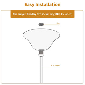 Golhom replacement globe for floor lamps updates fixture appearance