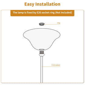 Golhom 4.8in height shade fits compact torchiere setups neatly