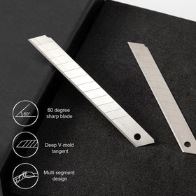Gomake stainless steel blade edge shows a sharp, precise cut.