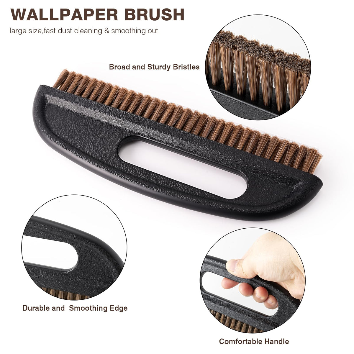 Gomake ergonomic handle design offers precise control for smooth wallpaper application.