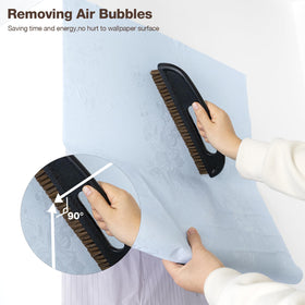 Gomake felt-edge squeegee protects wallpaper while smoothing vinyl wraps.