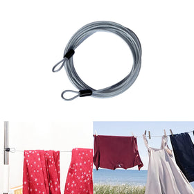 GOMRQING braided steel cable with looped ends secured by collars.