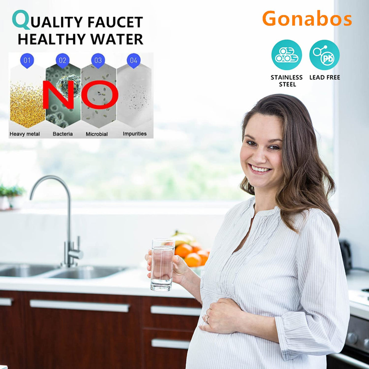 Gonabos filtered water tap installation guide helps quick setup.