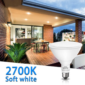Gonhom 180-degree beam Par38 flood light brightens large outdoor areas.