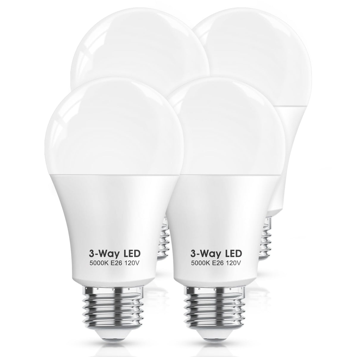 Gonhom 3 Way LED bulbs pack in lamp showing versatile brightness for any room