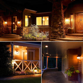 Gonhom E26 base bug light installs in standard outdoor fixtures