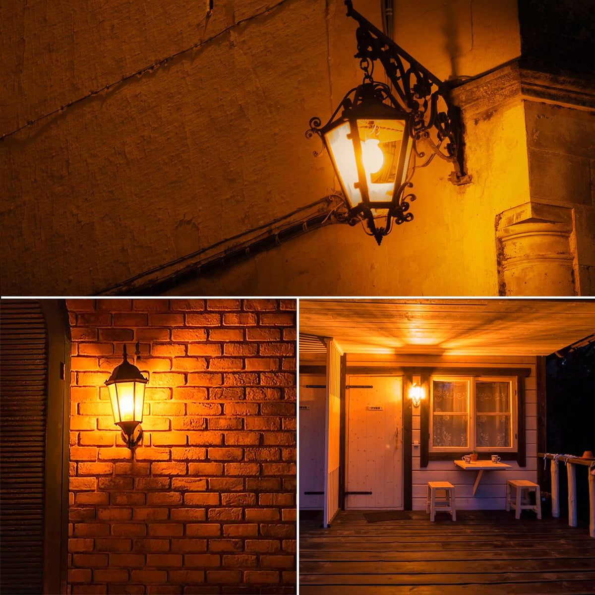 Gonhom porch/garage amber bug light for comfortable outdoor lighting