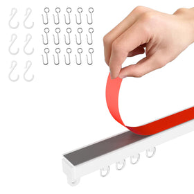 GONNRLY adhesive ceiling track installation on smooth surface for quick setup.
