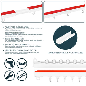 GONNRLY slim-design ceiling track blending with room decor.