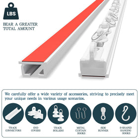 GONNRLY track with strong adhesive tape for durable curtain setup.