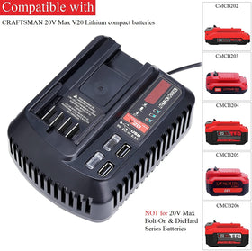 Gonocop CMCB104 V20 charger with USB ports in use on-site
