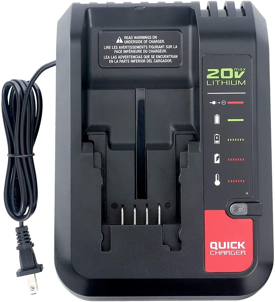 Gonocop PCC692L charger front view compatible with Porter-Cable 20V batteries for quick setup